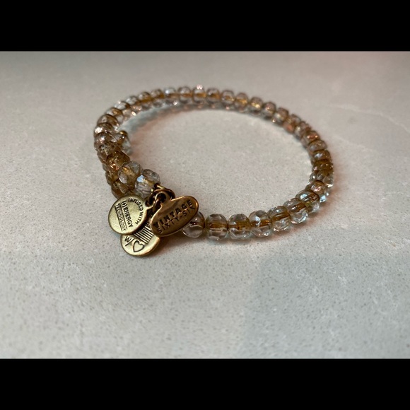 Alex and Ani Vintage Sixty Six Bracelet Clear Gold - Picture 6 of 6